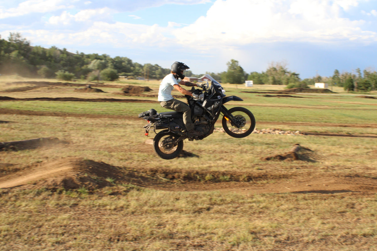 Christ Moto rider at the Dirty Bike Campout in Red Lodge, Montana